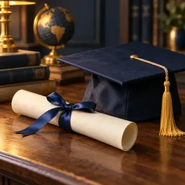 Decorative illustration for the Graduation section